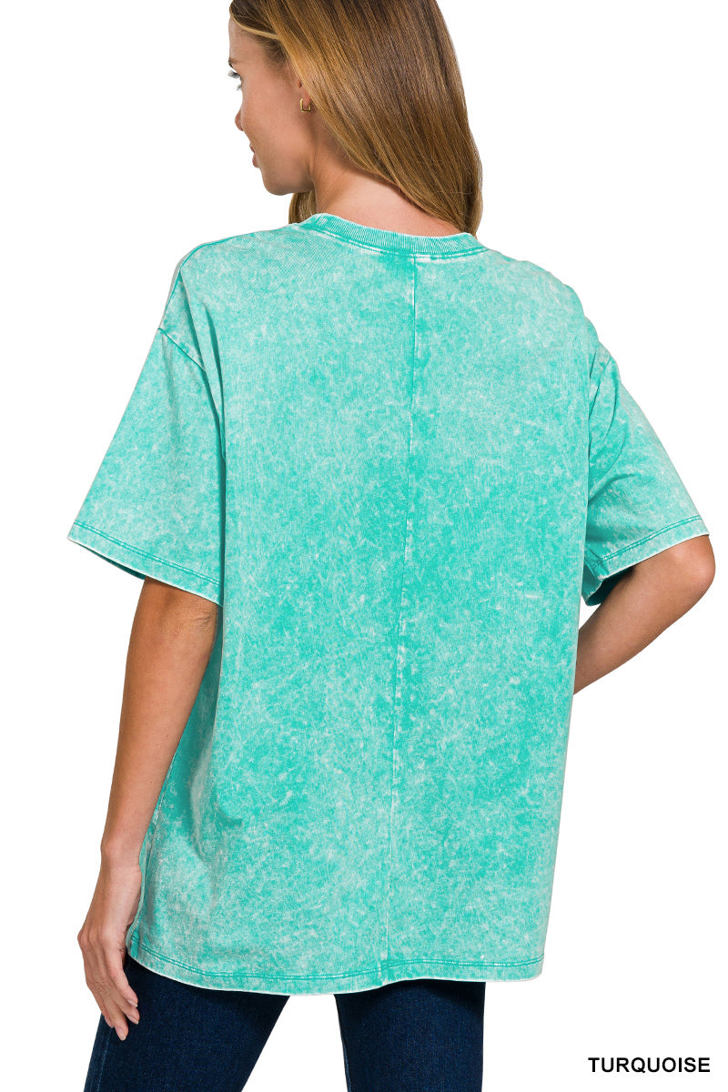 Washed Short Sleeve Top